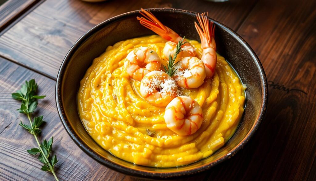 creamy risotto with prawns