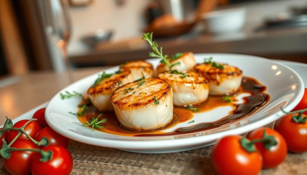 delicious white wine scallops