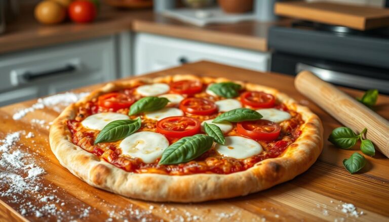 Margherita pizza at home