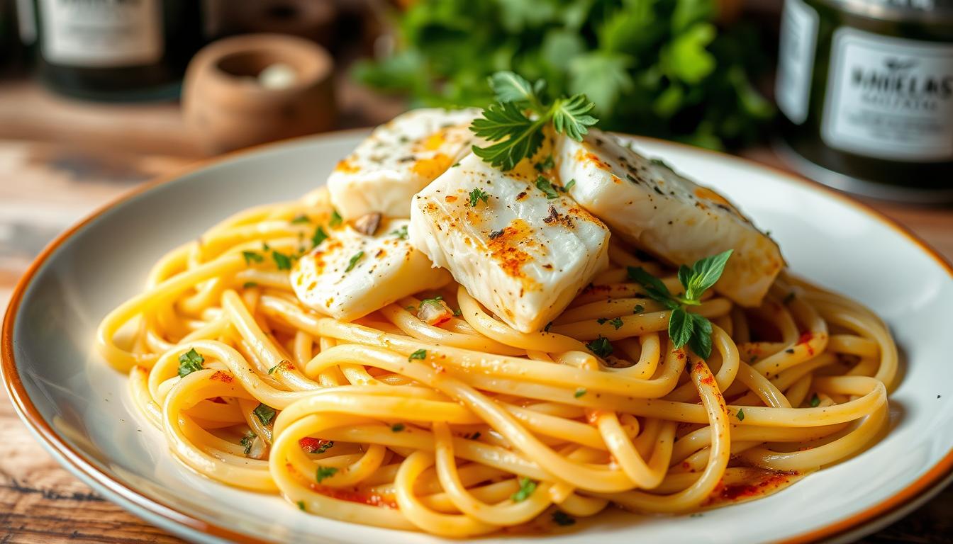 Pasta with cod