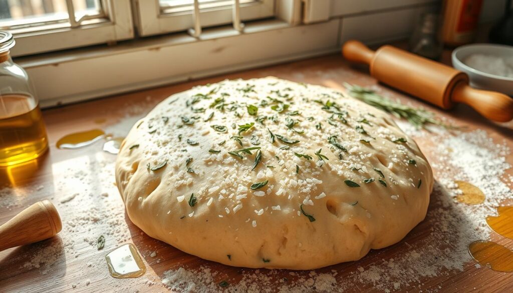 focaccia baking