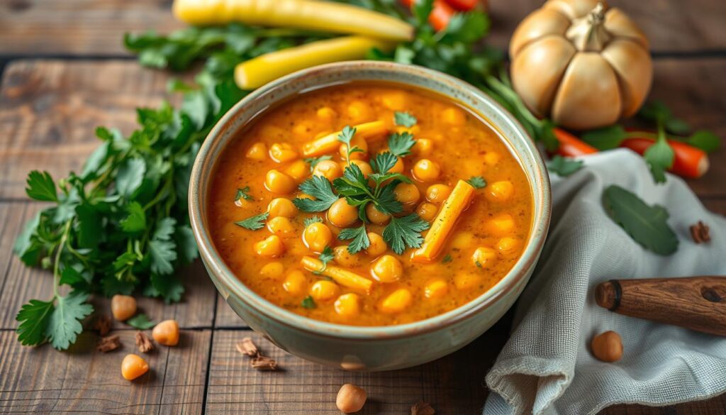 homemade chickpea soup