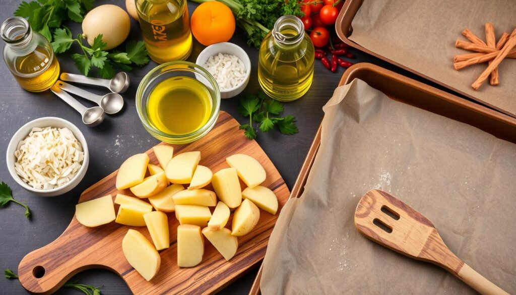 kitchen tools for parmesan potato wedges